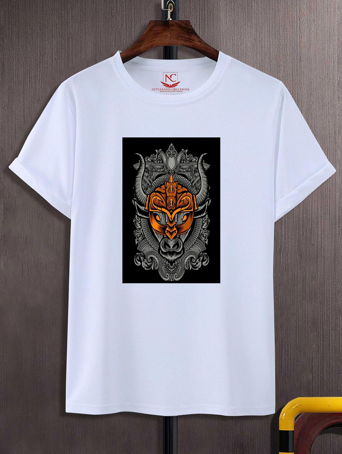 unisex white graphic printed t-shirt - 20842763 -  Zoom Image - 0