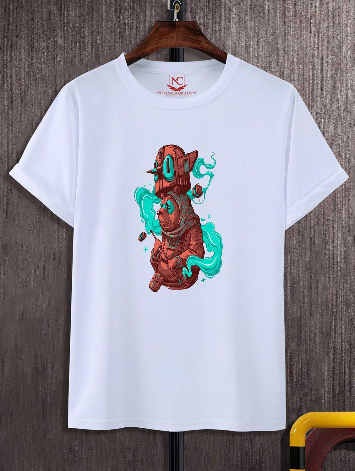 unisex white graphic printed t-shirt - 20842783 - Zoom Image - 0
