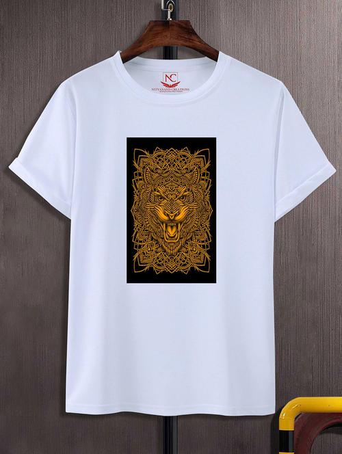 unisex white graphic printed t-shirt - 20842789 -  Standard Image - 0