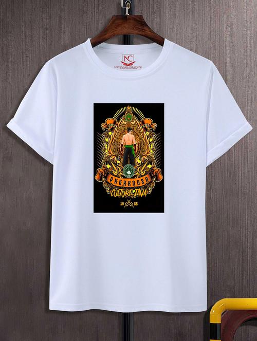 unisex white graphic printed t-shirt - 20842792 -  Standard Image - 0