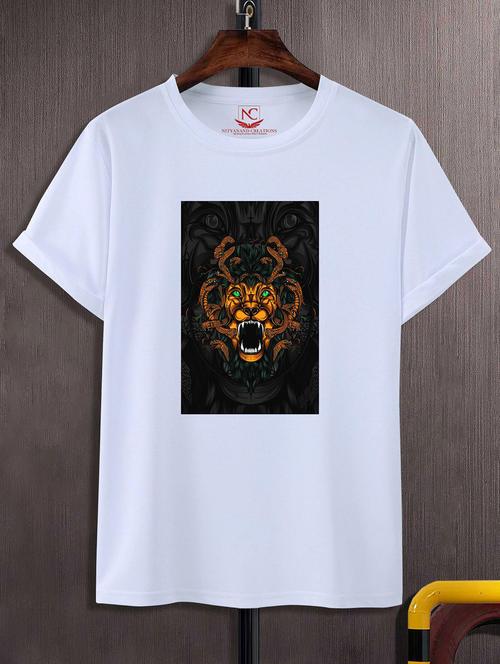 unisex white graphic printed t-shirt - 20842793 -  Standard Image - 0