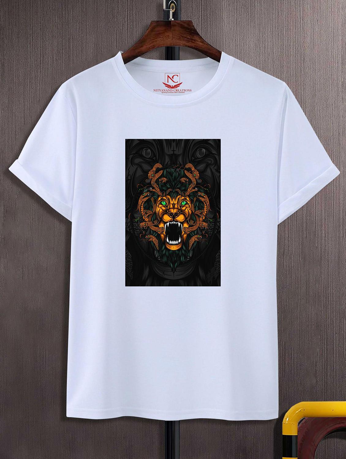 unisex white graphic printed t-shirt - 20842793 -  Zoom Image - 0