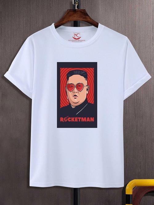 unisex white graphic printed t-shirt - 20842796 -  Standard Image - 0