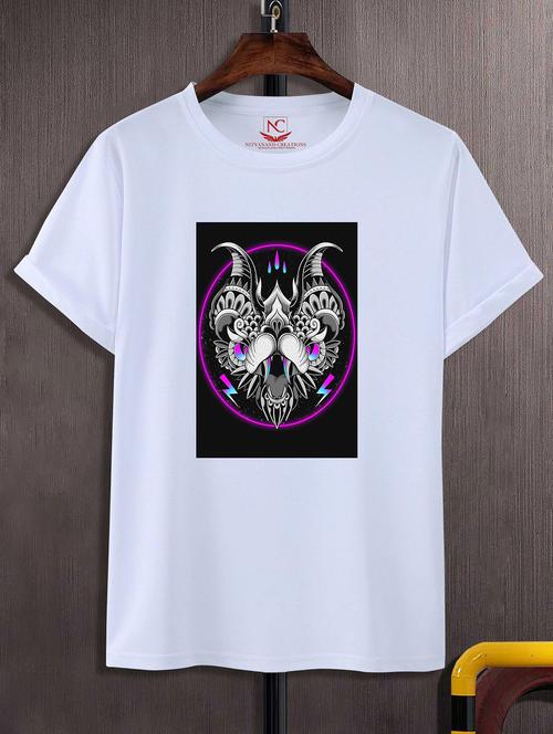 unisex white graphic printed t-shirt - 20842840 -  Standard Image - 0