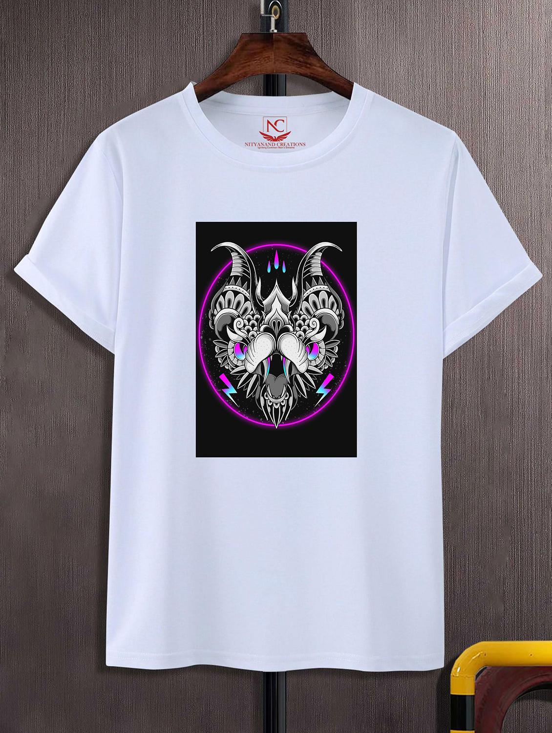 unisex white graphic printed t-shirt - 20842840 -  Zoom Image - 0
