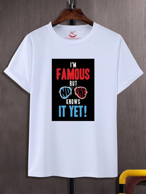 unisex white graphic printed t-shirt - 20842874 -  Standard Image - 0