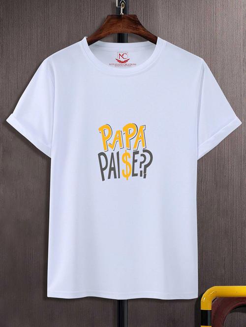 unisex white graphic printed t-shirt - 20842886 -  Standard Image - 0
