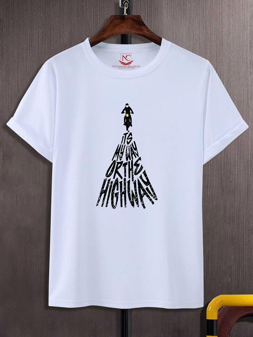 unisex white graphic printed t-shirt - 20842887 -  Standard Image - 0