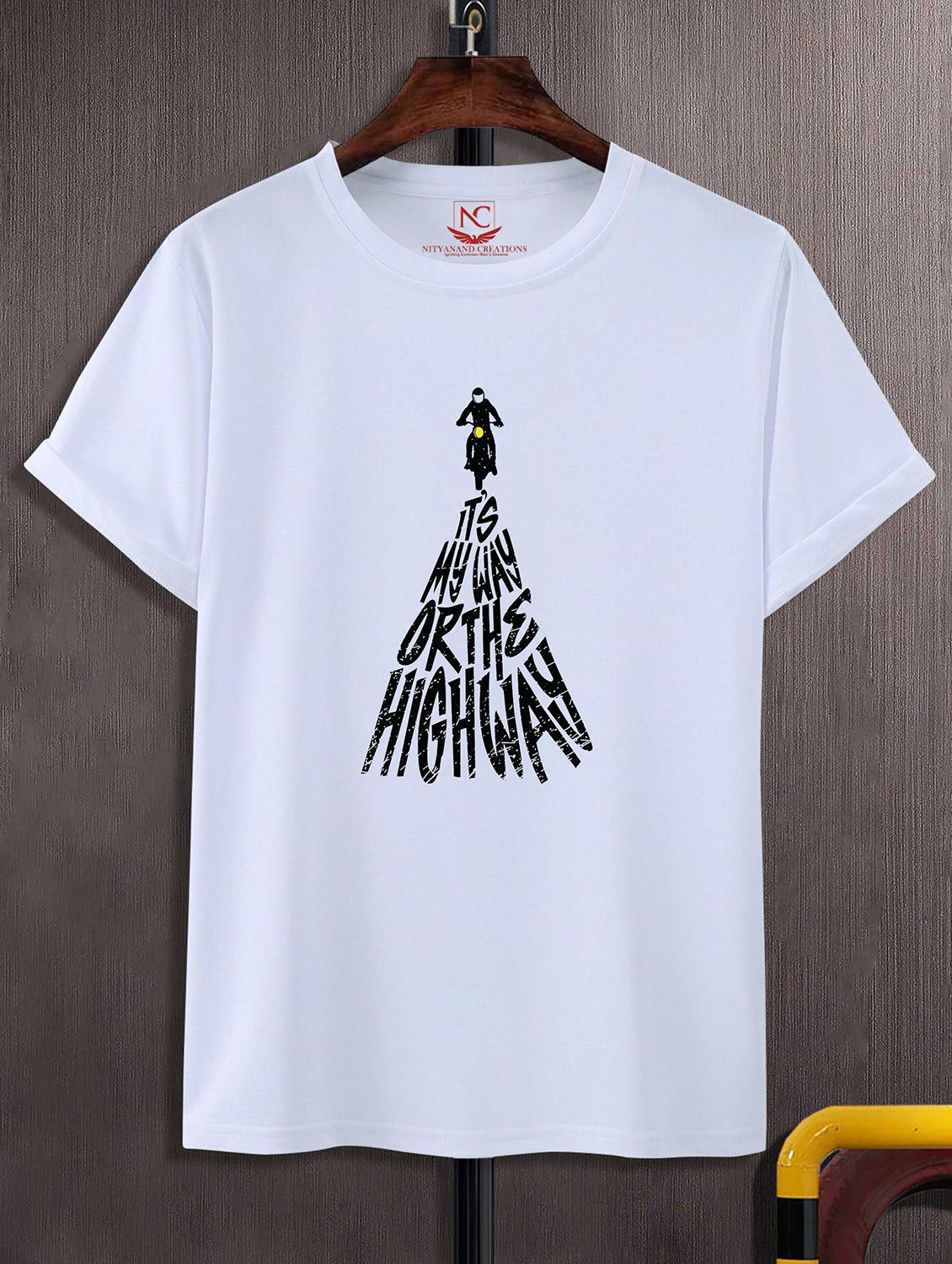 unisex white graphic printed t-shirt - 20842887 -  Zoom Image - 0