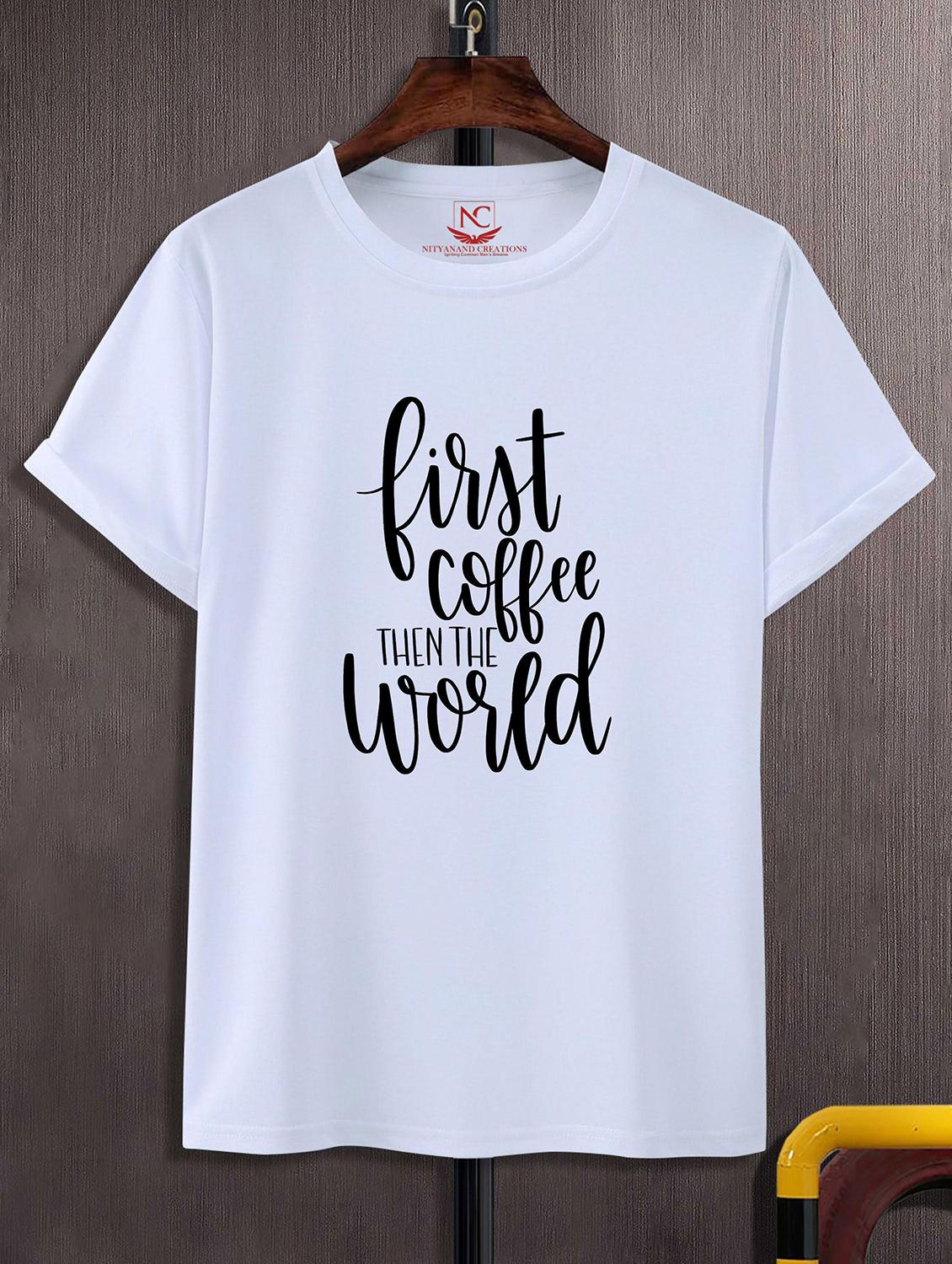 unisex white graphic printed t-shirt - 20842897 -  Zoom Image - 0