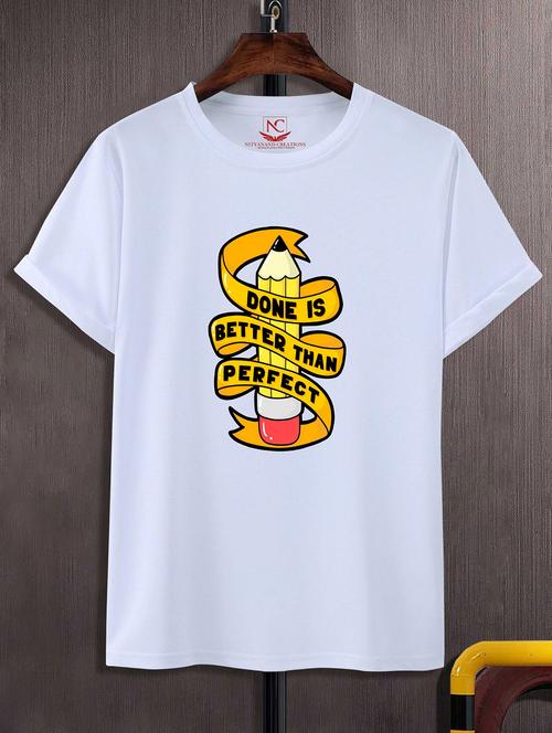 unisex white graphic printed t-shirt - 20842910 -  Standard Image - 0
