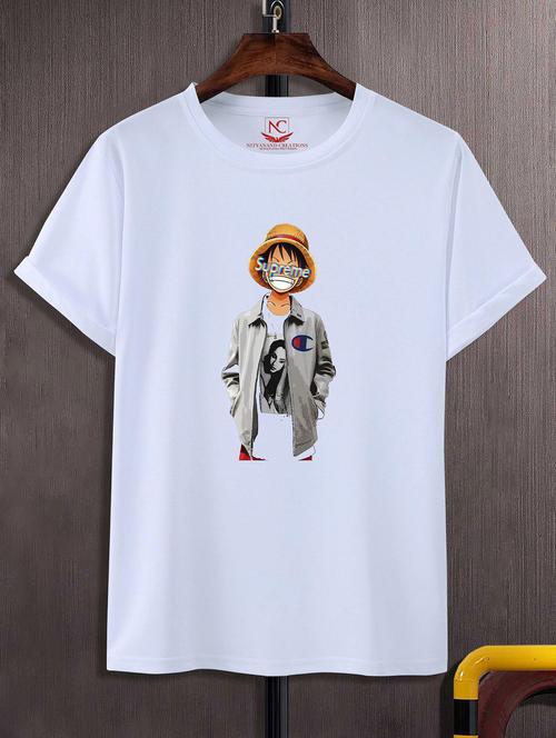unisex white graphic printed t-shirt - 20842918 -  Standard Image - 0