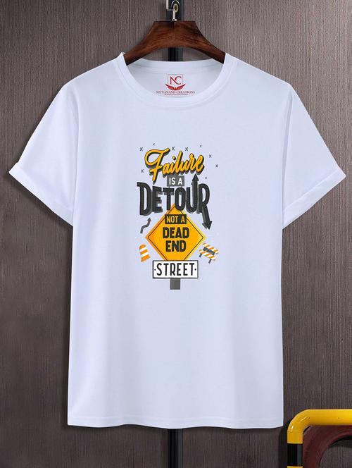 unisex white graphic printed t-shirt - 20842929 -  Standard Image - 0