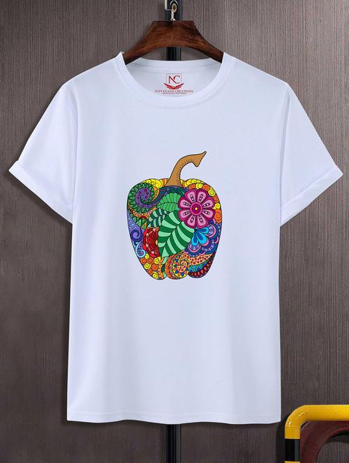 unisex white graphic printed t-shirt - 20842966 -  Standard Image - 0