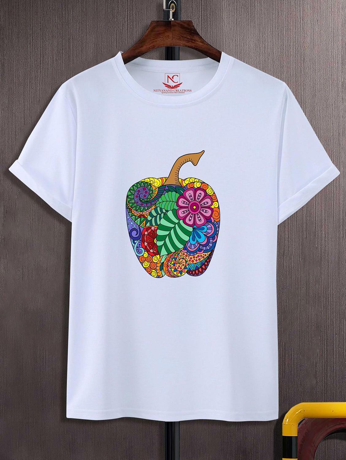 unisex white graphic printed t-shirt - 20842966 -  Zoom Image - 0