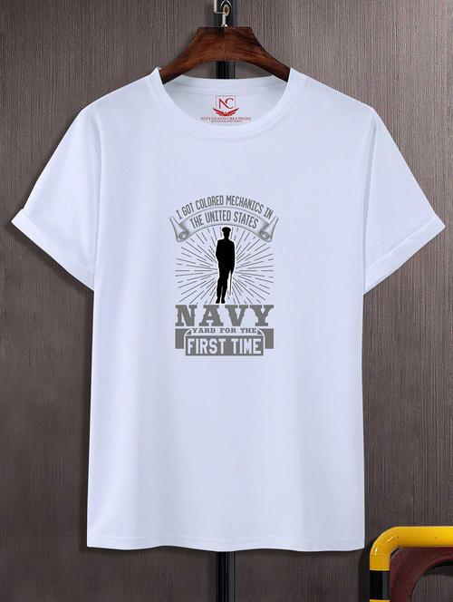 unisex white graphic printed t-shirt - 20842972 -  Standard Image - 0