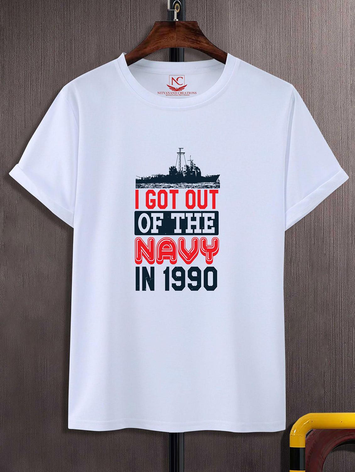 unisex white typographic printed t-shirt - 20842980 -  Zoom Image - 0