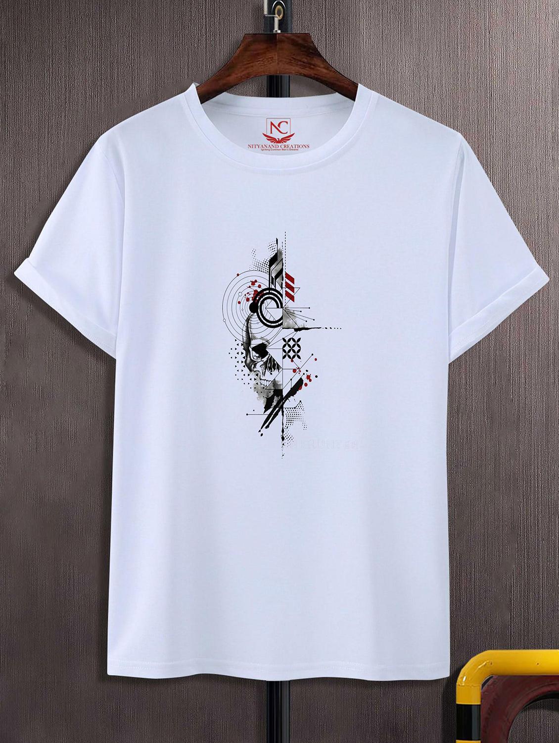unisex white graphic printed t-shirt - 20842983 -  Zoom Image - 0