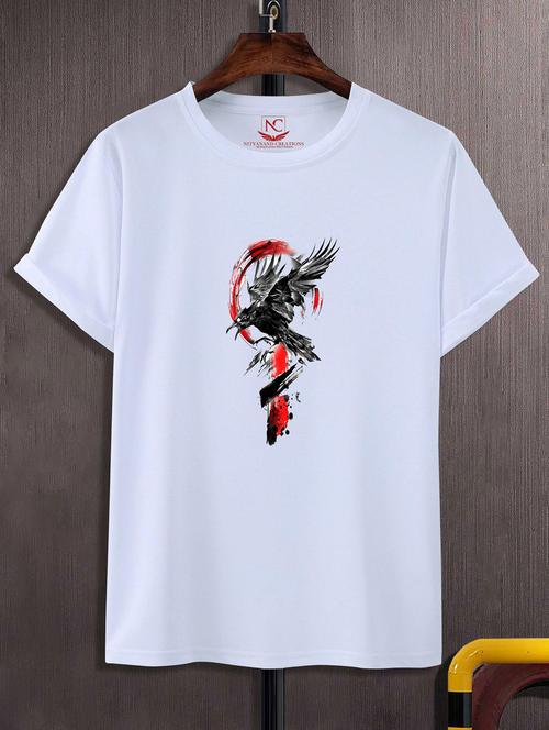 unisex white graphic printed t-shirt - 20842985 -  Standard Image - 0