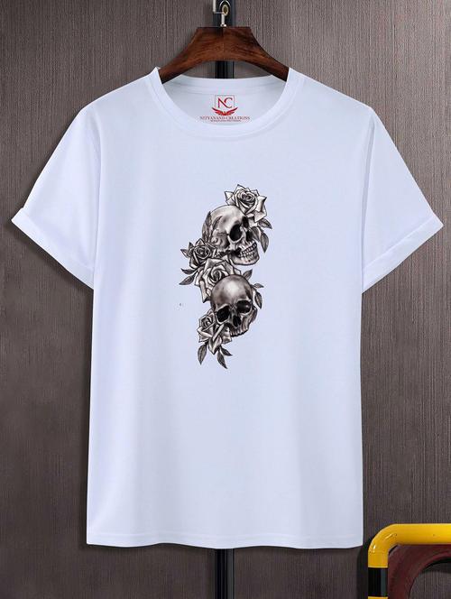 unisex white graphic printed t-shirt - 20843062 -  Standard Image - 0
