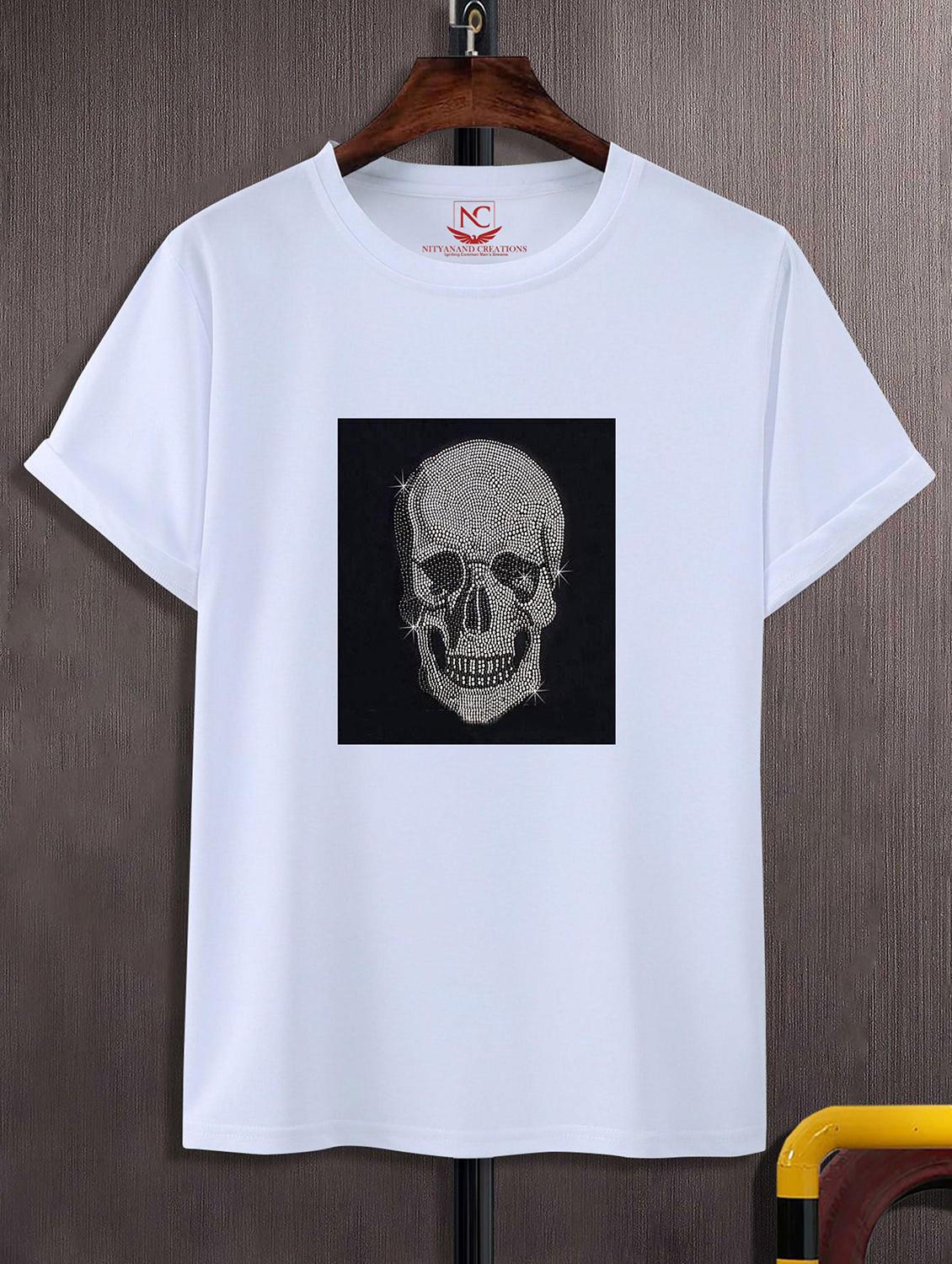 unisex white graphic printed t-shirt - 20843065 -  Zoom Image - 0