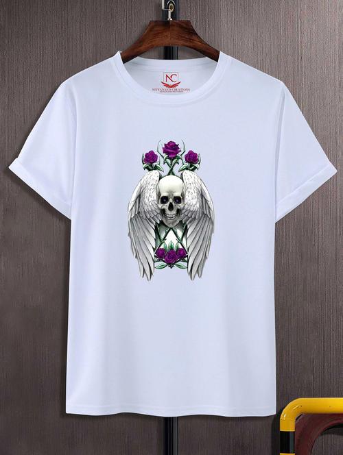 unisex white graphic printed t-shirt - 20843067 - Standard Image - 0