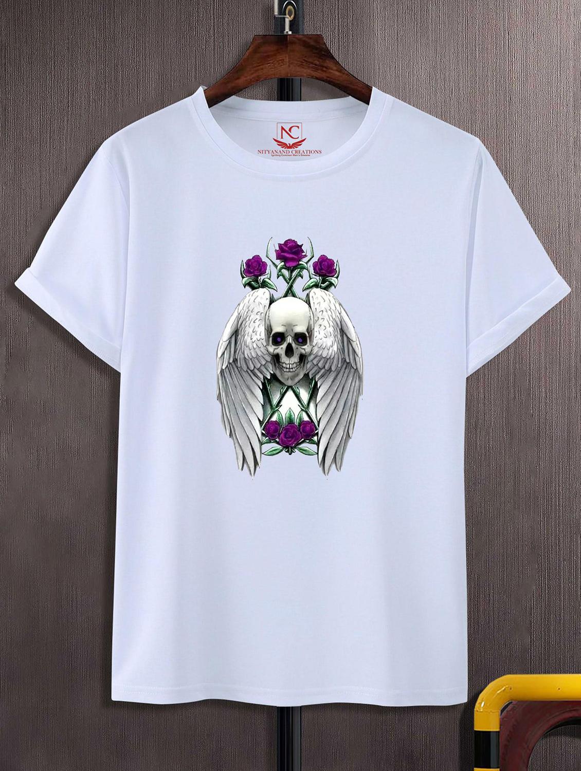 unisex white graphic printed t-shirt - 20843067 - Zoom Image - 0