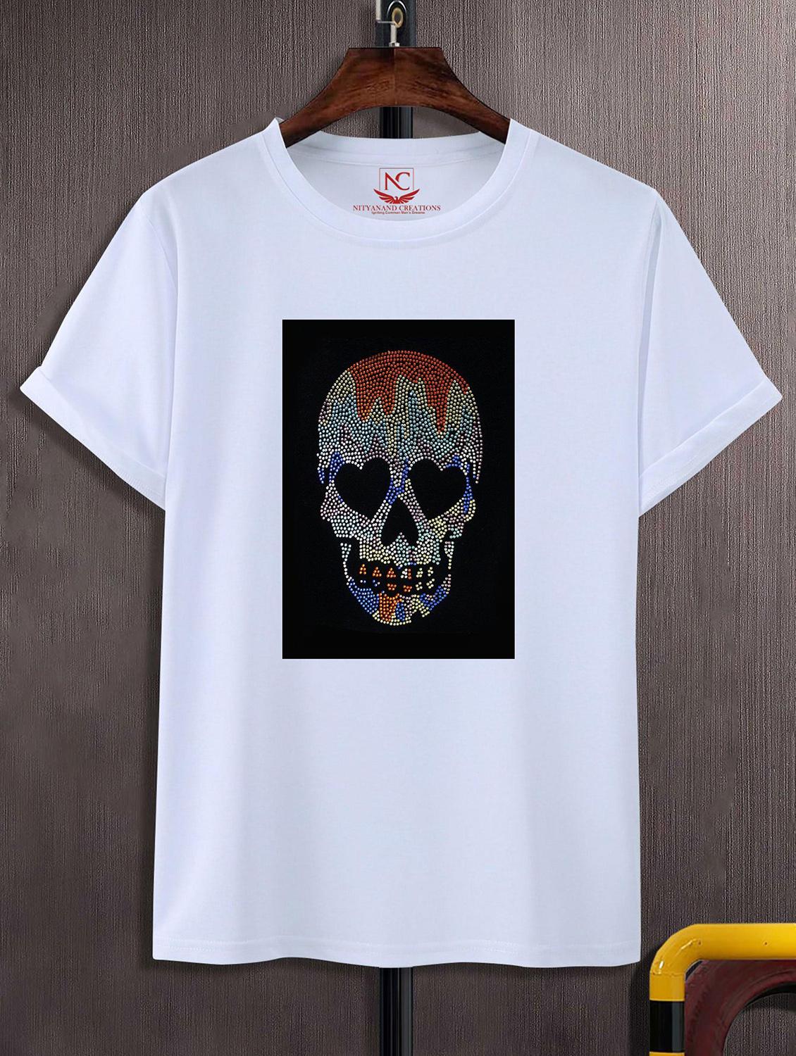 unisex white graphic printed t-shirt - 20843070 -  Zoom Image - 0