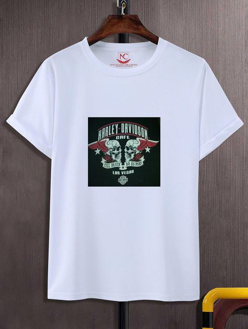 unisex white graphic printed t-shirt - 20843073 -  Standard Image - 0