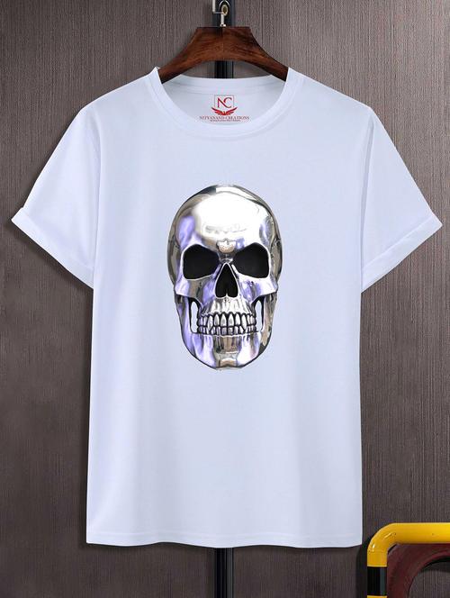 unisex white graphic printed t-shirt - 20843074 -  Standard Image - 0
