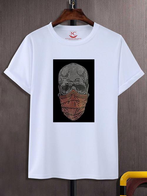 unisex white graphic printed t-shirt - 20843076 -  Standard Image - 0