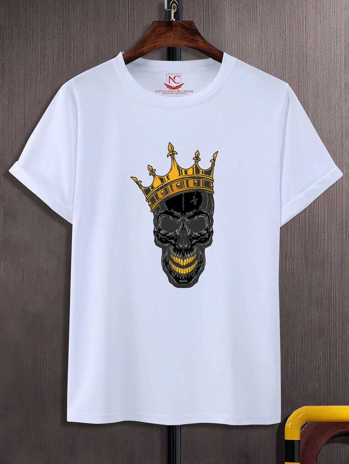 unisex white graphic printed t-shirt - 20843077 -  Zoom Image - 0