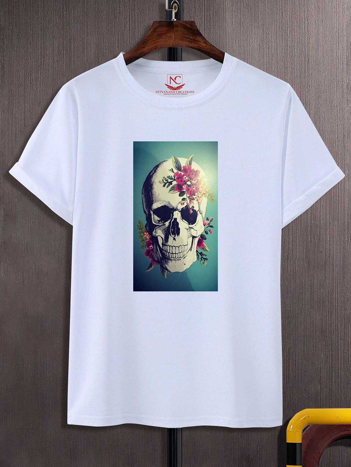 unisex white graphic printed t-shirt - 20843087 -  Zoom Image - 0