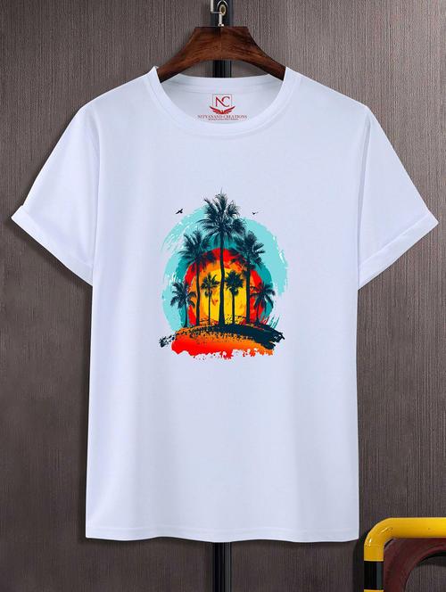 unisex white graphic printed t-shirt - 20843097 - Standard Image - 0