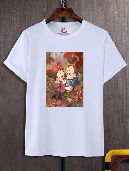 unisex white graphic printed t-shirt - 20843099 -  Standard Image - 0