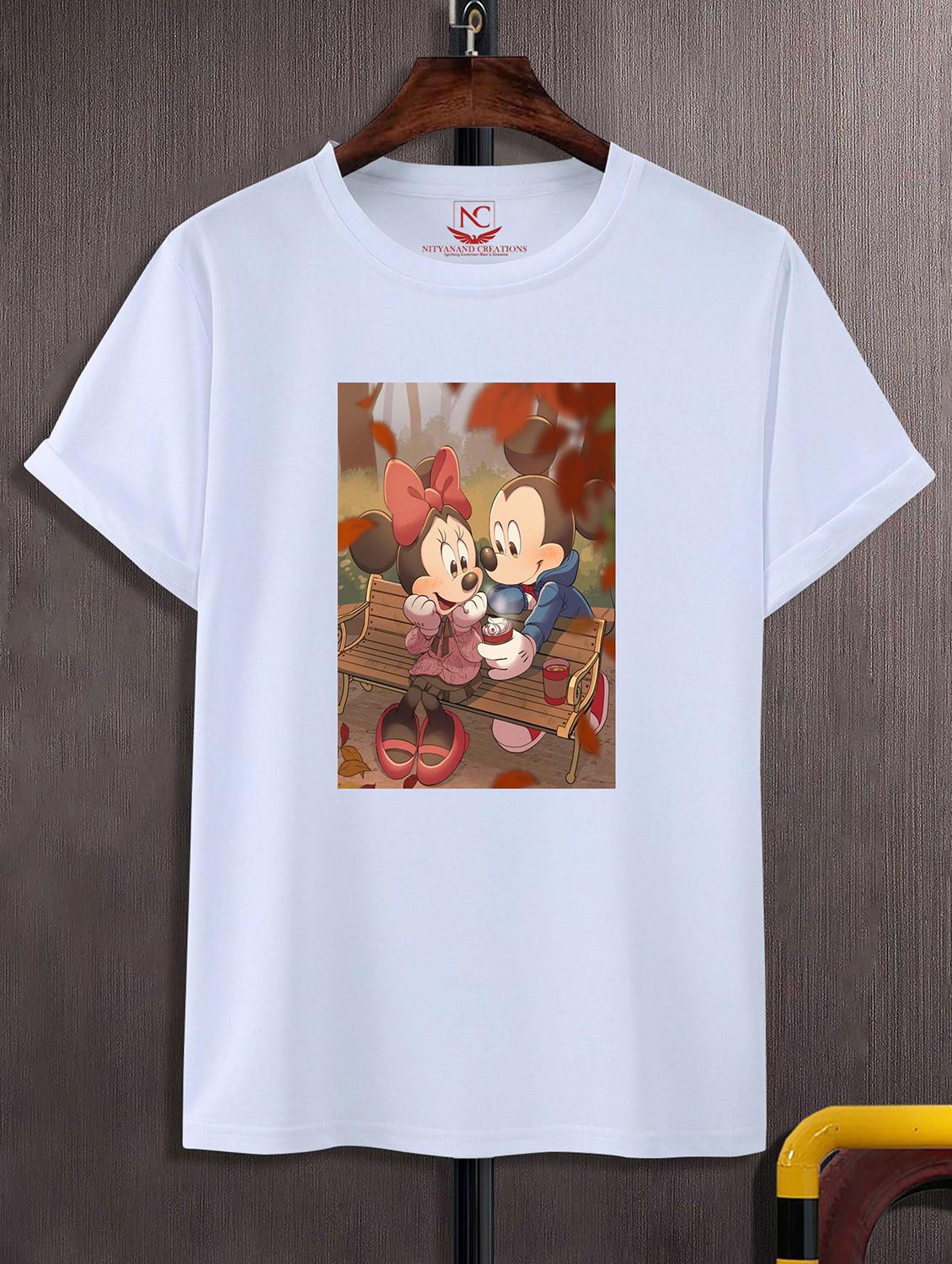 unisex white graphic printed t-shirt - 20843099 -  Zoom Image - 0