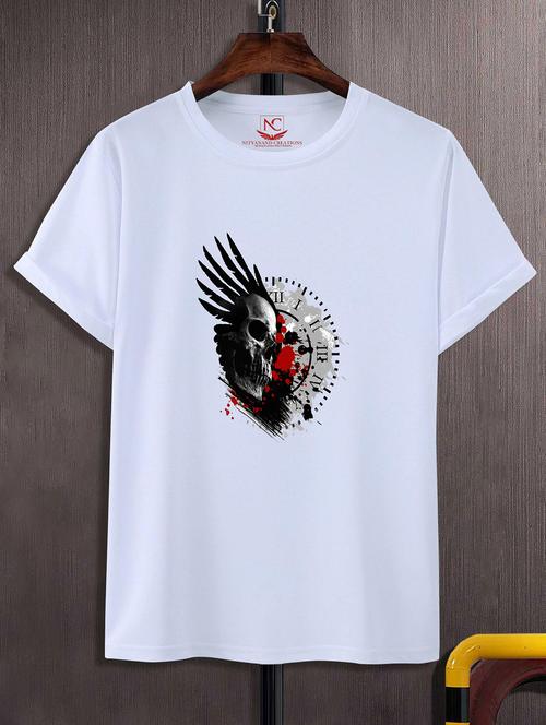 unisex white graphic printed t-shirt - 20843102 -  Standard Image - 0