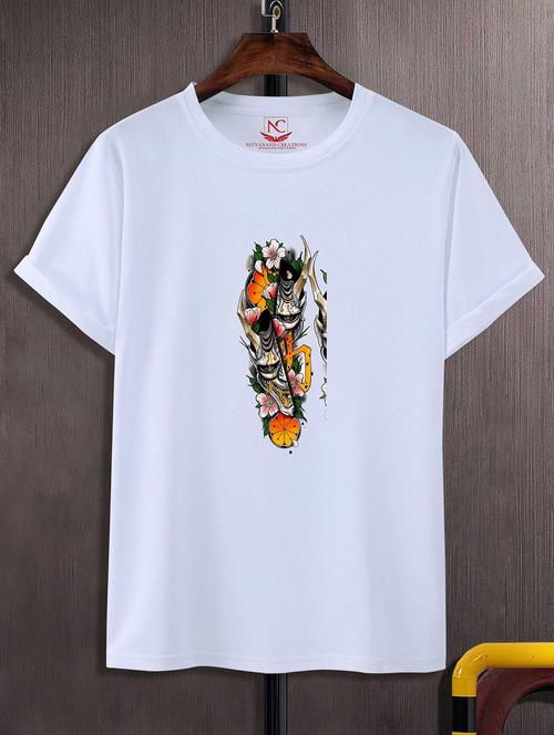 unisex white graphic printed t-shirt - 20843140 -  Standard Image - 0
