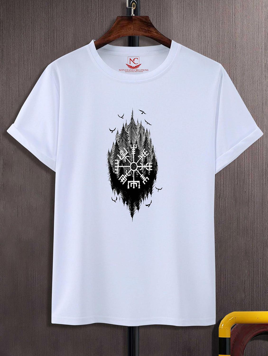 unisex white graphic printed t-shirt - 20843145 - Zoom Image - 0