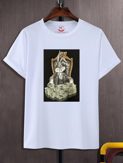 unisex white graphic printed t-shirt - 20843154 -  Standard Image - 0