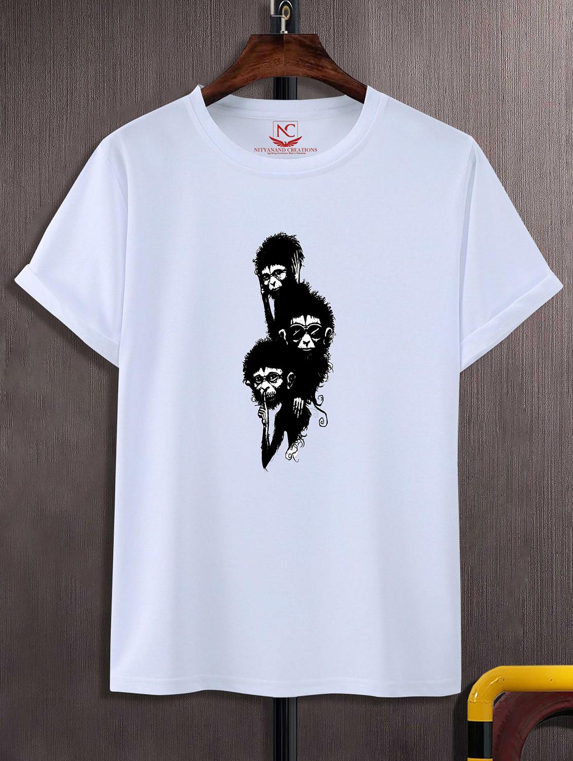 unisex white graphic printed t-shirt - 20843164 -  Zoom Image - 0