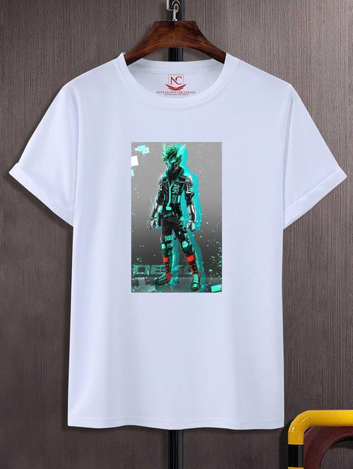 unisex white graphic printed t-shirt - 20843174 -  Standard Image - 0