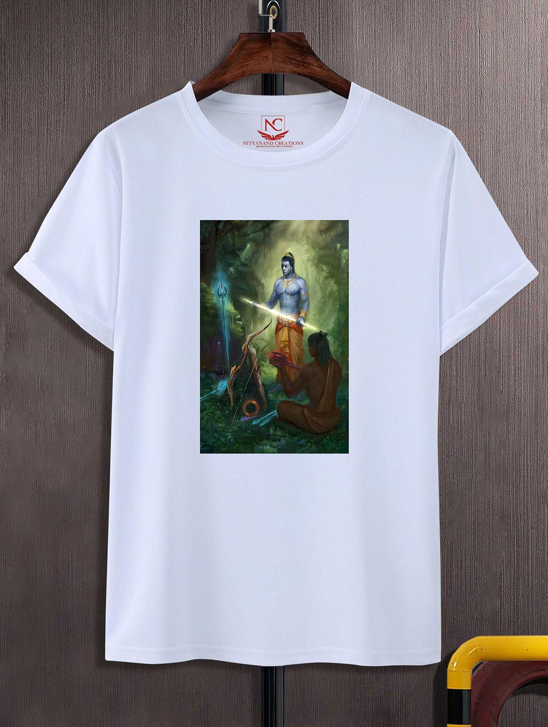 unisex white graphic printed t-shirt - 20843182 -  Zoom Image - 0