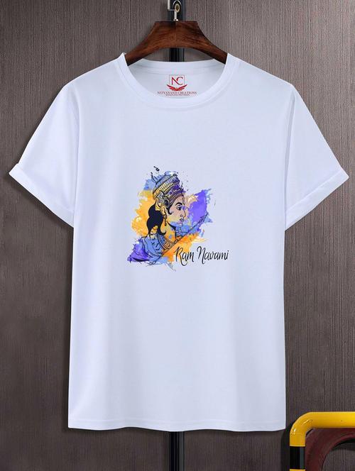 unisex white graphic printed t-shirt - 20843185 -  Standard Image - 0