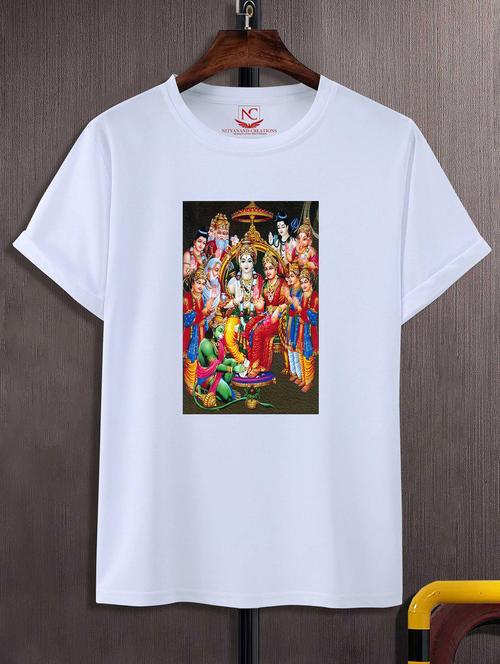 unisex white graphic printed t-shirt - 20843187 - Standard Image - 0