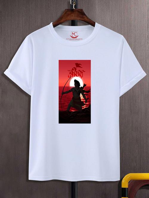 unisex white graphic printed t-shirt - 20843193 -  Standard Image - 0