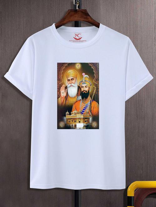 unisex white graphic printed t-shirt - 20843198 - Standard Image - 0