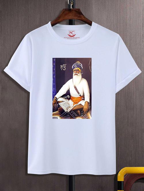 unisex white graphic printed t-shirt - 20843199 - Standard Image - 0