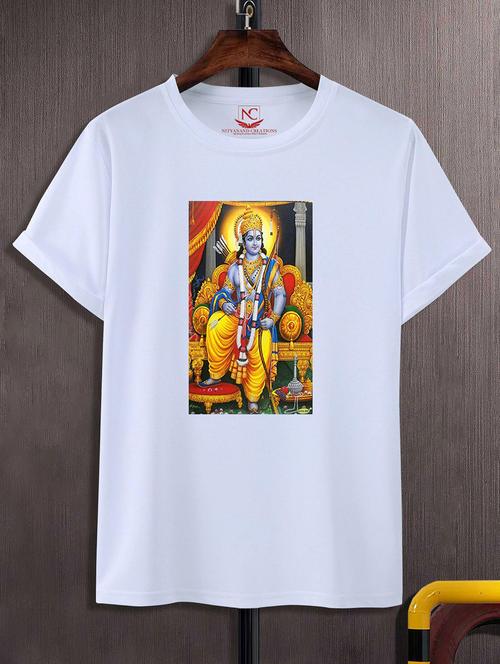 unisex white graphic printed t-shirt - 20843206 - Standard Image - 0