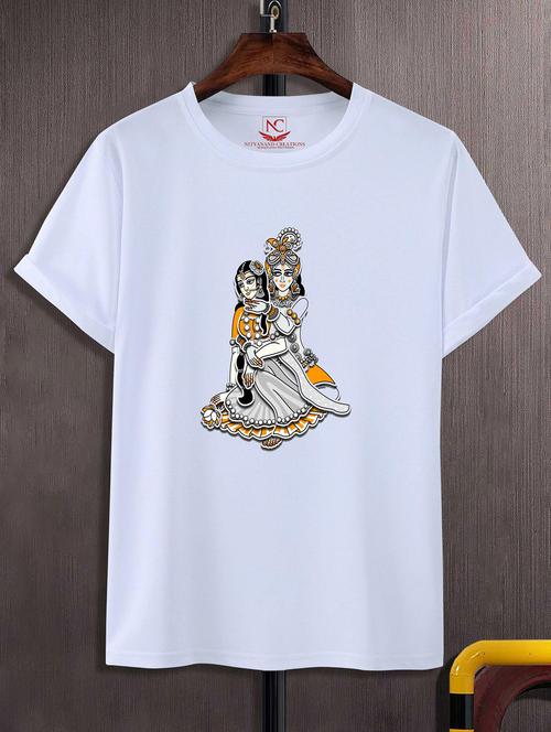 unisex white graphic printed t-shirt - 20843207 - Standard Image - 0